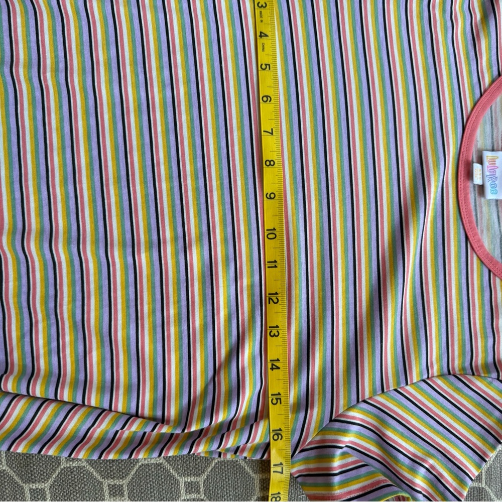 LuLaRoe Melissa Striped Short Sleeve Tunic Size XXS - Picture 8 of 8
